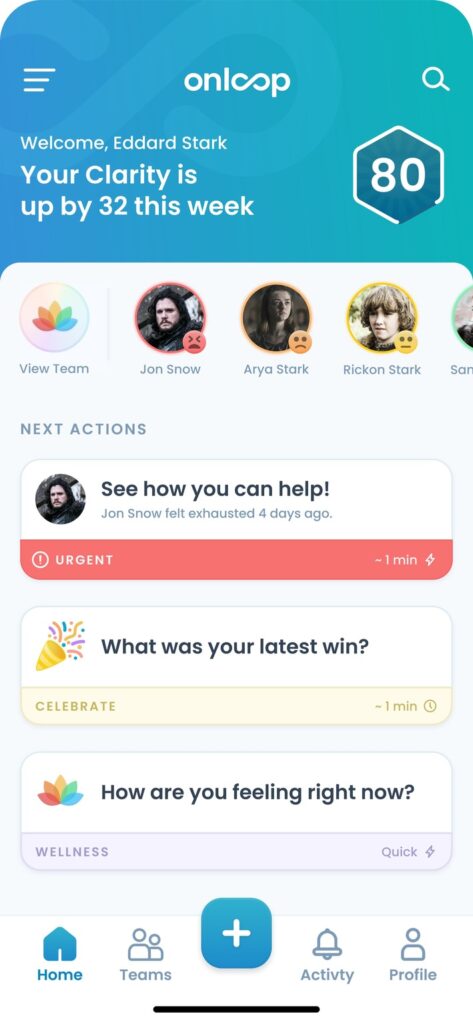 Main Screen Onloop