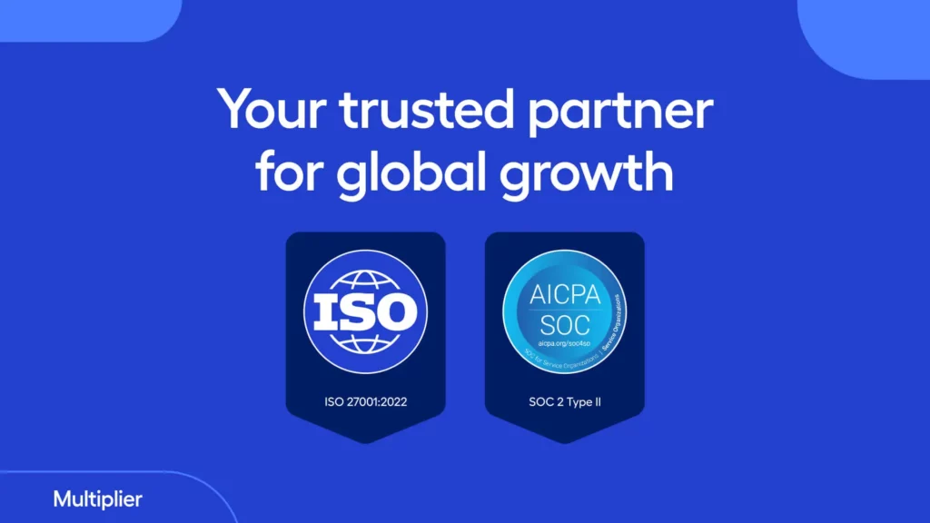 Security by design: Multiplier is SOC 2 Type 2 compliant and ISO 27001:2022 certified
