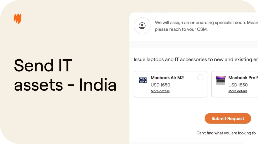 How to send IT assets to remote employees in India