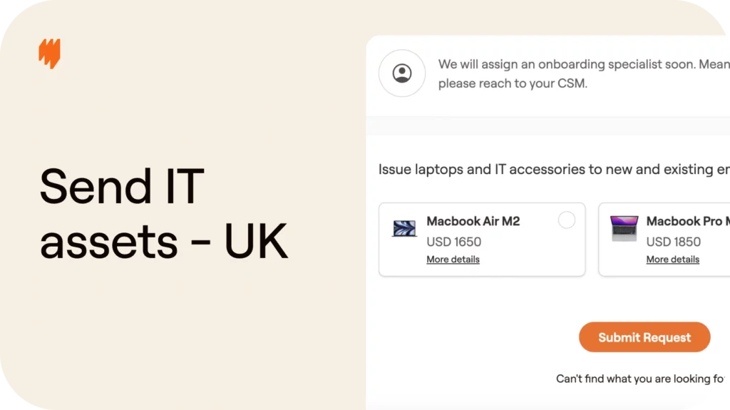 How to send IT assets to remote employees in the United Kingdom (UK)