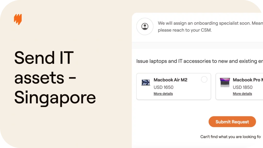 How to send IT assets to remote employees in Singapore