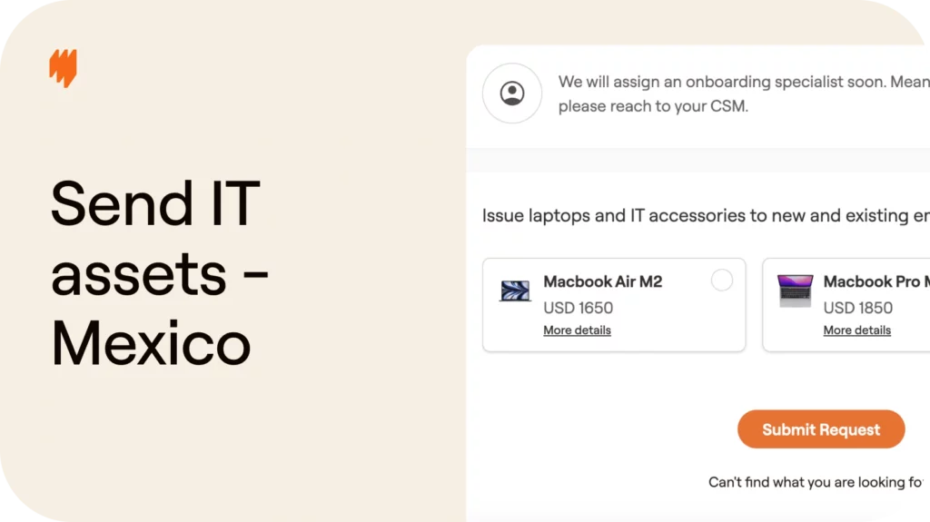 How to send IT assets to remote employees in Mexico