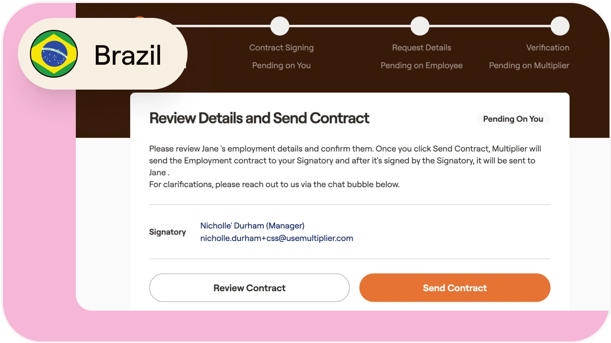 Creating compliant contracts for full time employees in Brazil