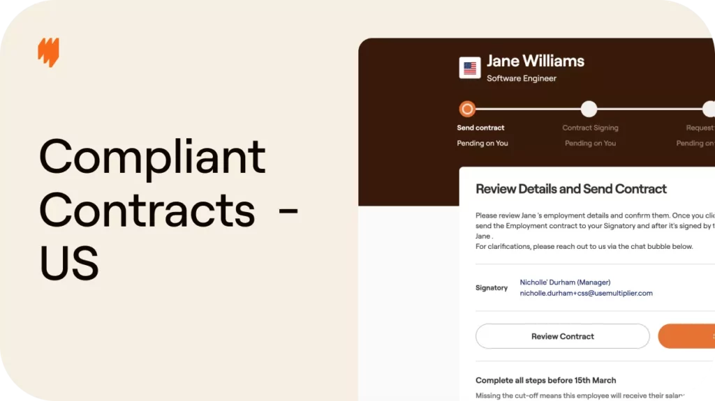 Creating compliant contracts for full time employees in the United States of America (USA)
