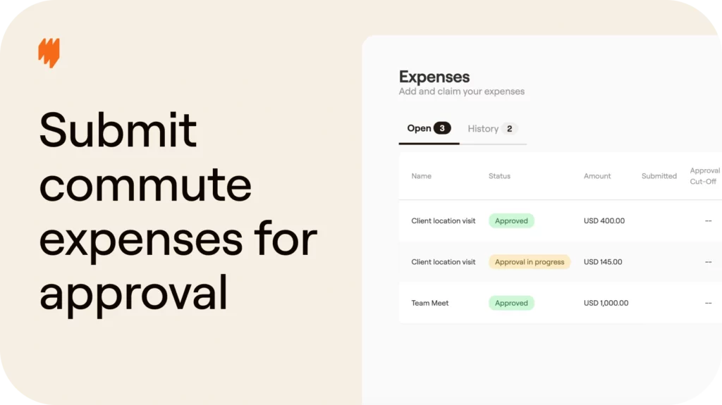 How to submit commute expenses for approval
