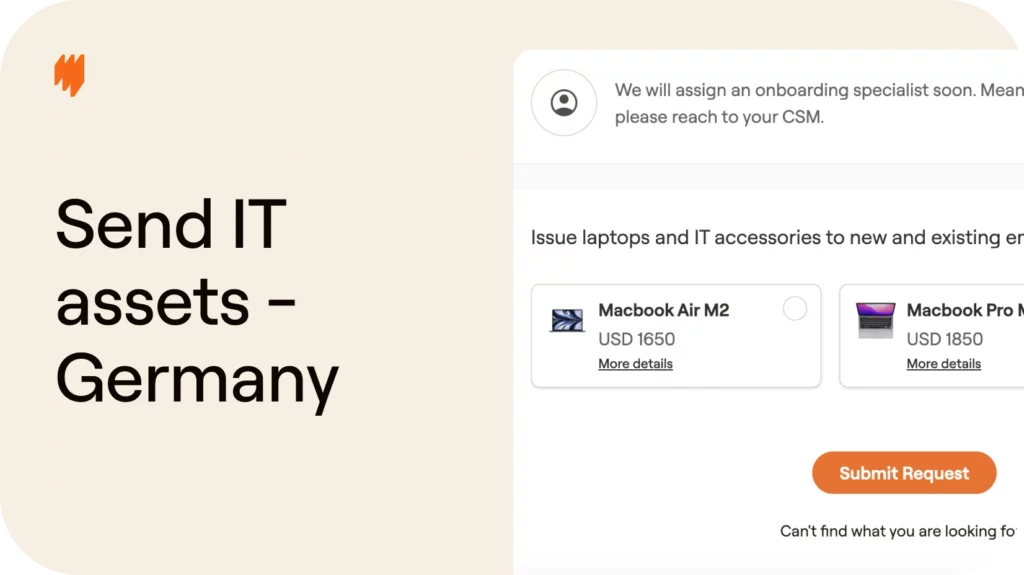 How to send IT assets to remote employees in Germany