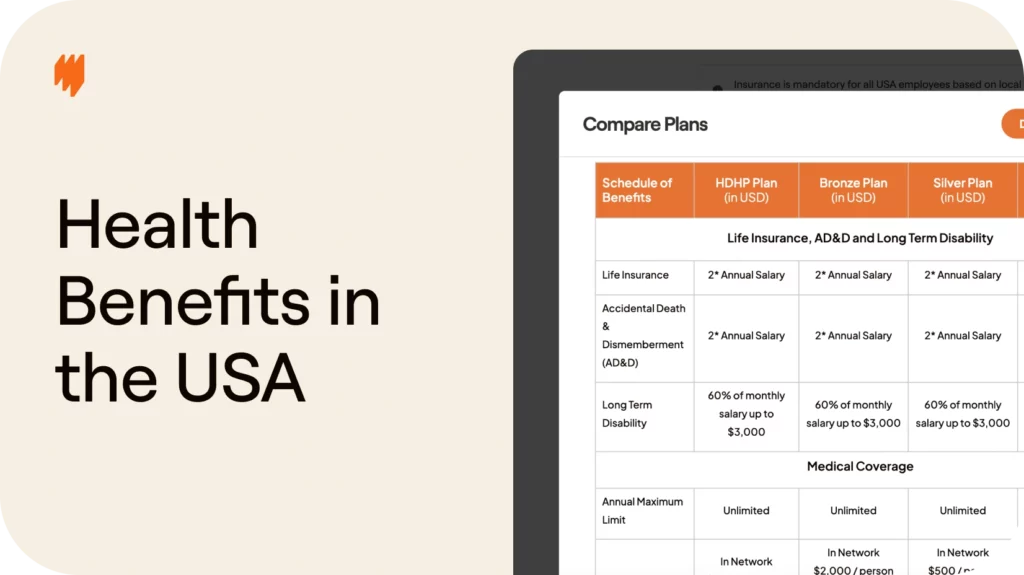 How to provide health benefits to full-time employees in the United States of America (USA)