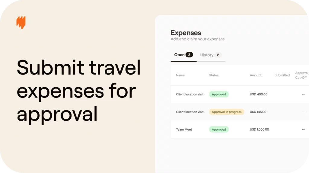 How to submit travel expenses for approval