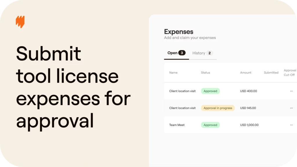 How to submit tool license expenses for approval