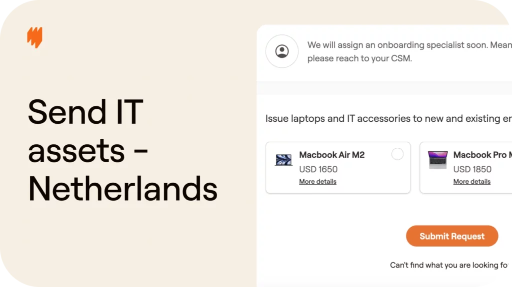 How to send IT assets to remote employees in the Netherlands
