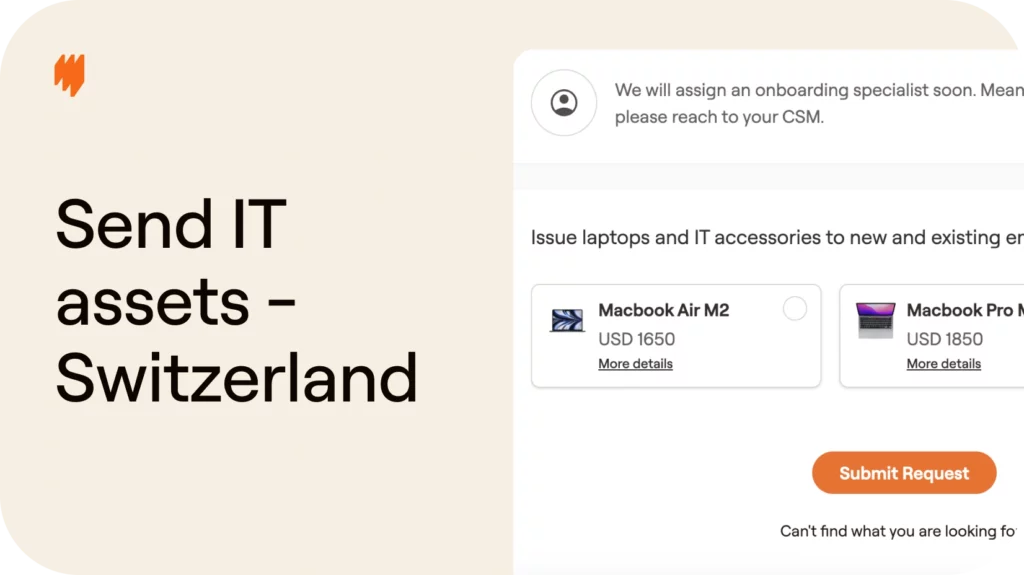 How to send IT assets to remote employees in Switzerland
