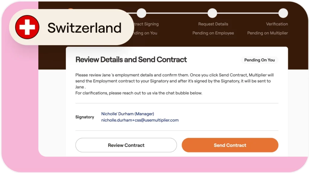 Creating compliant contracts for full time employees in Switzerland