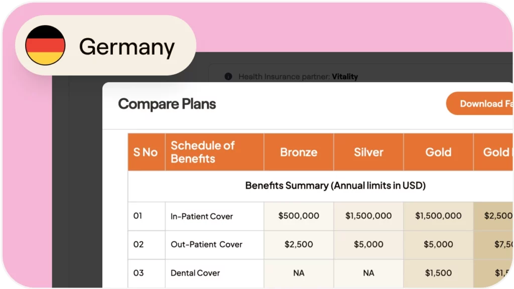 How to provide health benefits to full-time employees in Germany