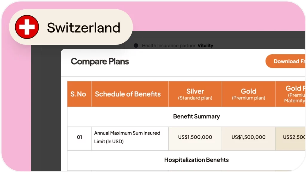 How to provide health benefits to full-time employees in Switzerland