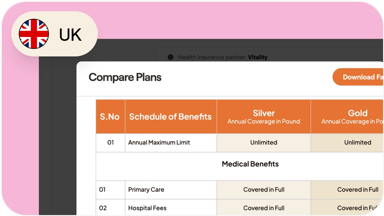 How to provide health benefits to full-time employees in the United Kingdom (UK)