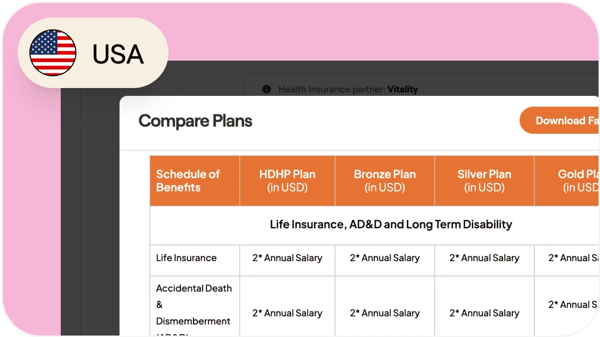 How to provide health benefits to full-time employees in the United States of America (USA)