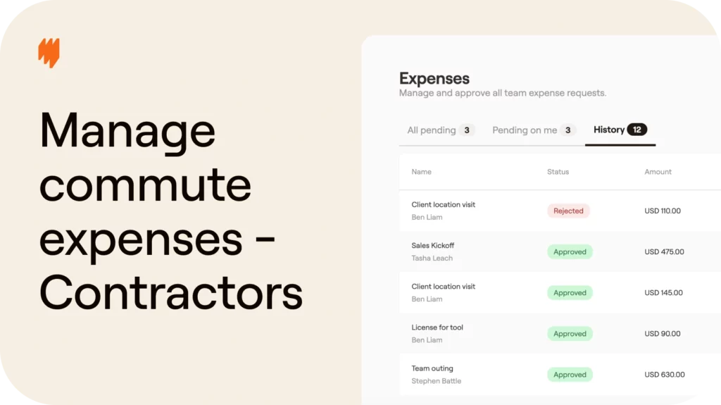 How to manage commute expenses from contractors