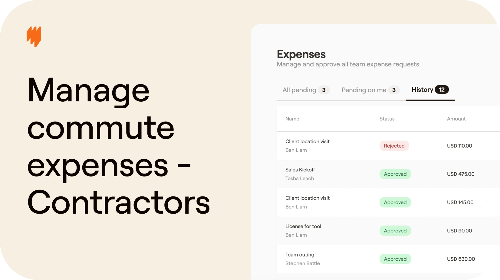 Manage Contractor Commute Expenses