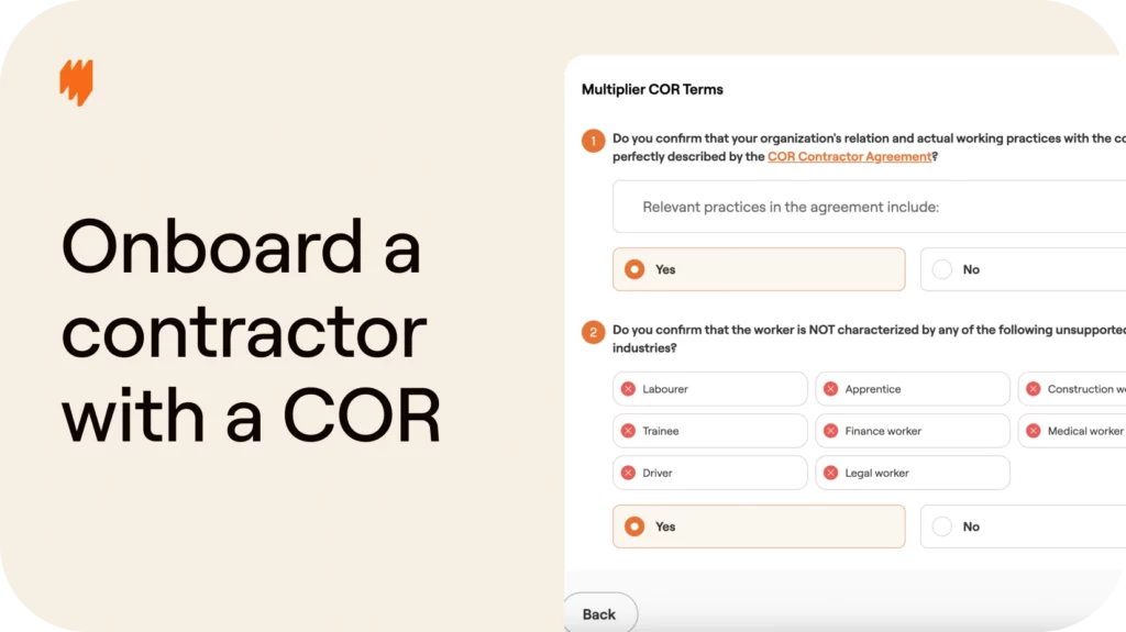 How to onboard a contractor via a Contractor of Record (COR)