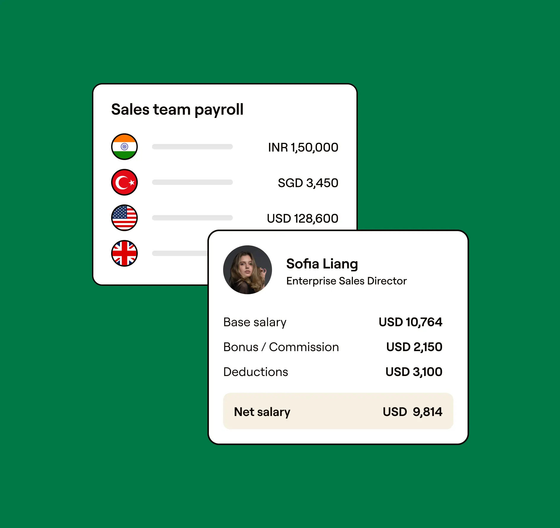 Optimize payroll for global sales teams