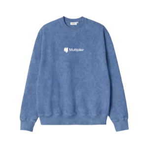 Believe sweater blue - Cosy with long sleeves, because It's always winter for someone on your global team.